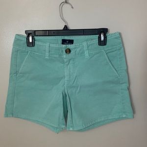 American Eagle Midi Stretch Mint Green Shorts 4